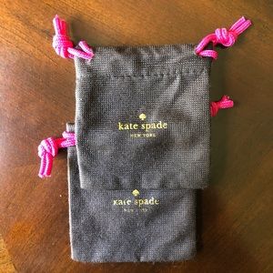 3/$15 Lot of 2 Kate Spade Drawstring small pouches bags